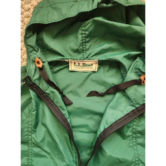 L.L. Bean Vintage Anorak Jackets Large Green Pullover Hiking - Picture 5 of 6